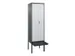 locker voor scheiding van kleding,HxBxD 2120x600x815mm,2vak