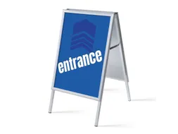 Stoepbord A1 complete set met print "ENTRANCE" Blauw