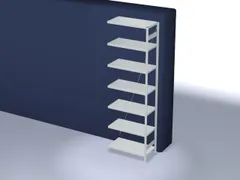 systeemstelling,aanbouwveld,HxBxD 3000x1010x535mm,vakl. 140kg