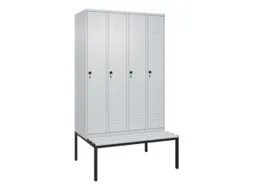 locker voor scheiding van kleding,HxBxD 2120x1200x815mm,4vak