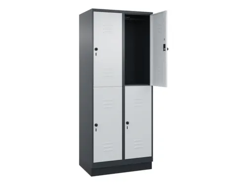 dubbeldekse locker,HxBxD 1950x800x500mm,2x2vak.,vak B 400mm
