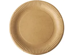 Papstar Pure Bord rond 23cm FSC karton bruin 20 stuks