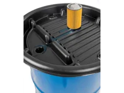 trechter,v. 200/220l vat,HxØ 120x704mm,uitloop-Ø 50mm,PE