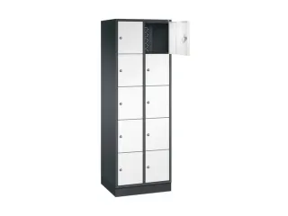 lockerkast,HxBxD 1950x620x500mm,2x5vakken,cil.-slot,sokkel - 1