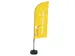 Horecavlag Alu Wind complete set "Jus de fruits frais" Geel ECO print