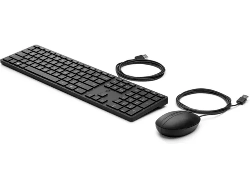HP 320MK Desktop toetsenbord en muis bedraad QWERTY Zwart