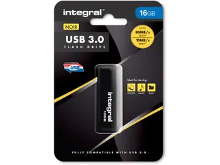 Integral Usb-Stick 3.0, 16Gb, Zwart - 1
