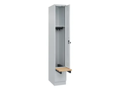 locker met bank,HxBxD 1950x300x815mm,1vak,vak B 300mm,draaigrendel