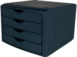 ladeblok,4xDIN A4,HxBxD 215x265x332mm,kunststof,blauw - 1