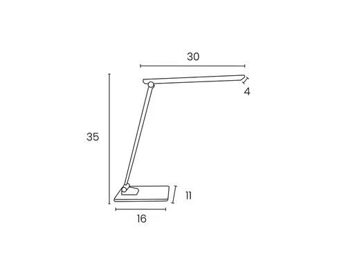 Bureaulamp Unilux Popy LED wit