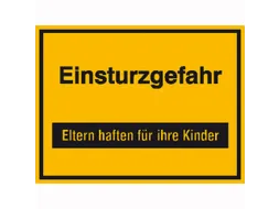 aanwijzingsbord,Instortingsgevaar,aluminium gemerkt,gemoffeld