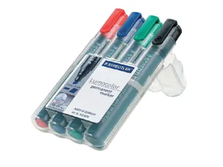 Viltstift Lumocolor 350 permanent beitelpunt set à 4 stuks assorti - 2