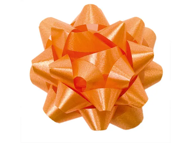 Rozetten polyband Kangaro 60mm abrikoos 25 stuks in doos