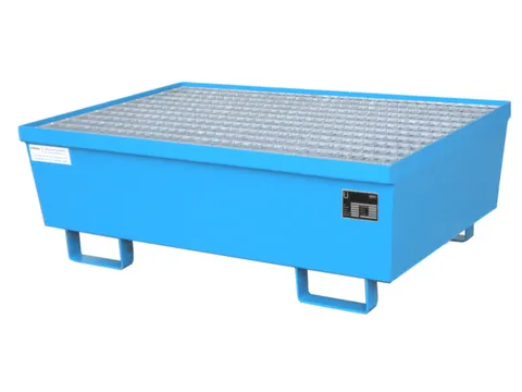 Opvangbak 2x 200l Opvangvol. 225l Blauw 415x 1200x 800mm Rooster