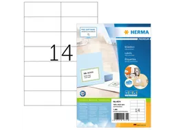 HERMA 4674 Premium etiketten A4 105x42,3mm Wit 1400 stuks