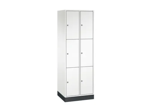 lockerkast,HxBxD 1950x620x500mm,2x3vakken,cil.-slot,sokkel