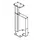 CPU-houder,v. bureau,HxBxD 505x515x275mm,staal poedercoat.