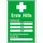 affiche,EHBO-gids,harde PVC,standaard,groen/wit/zwart