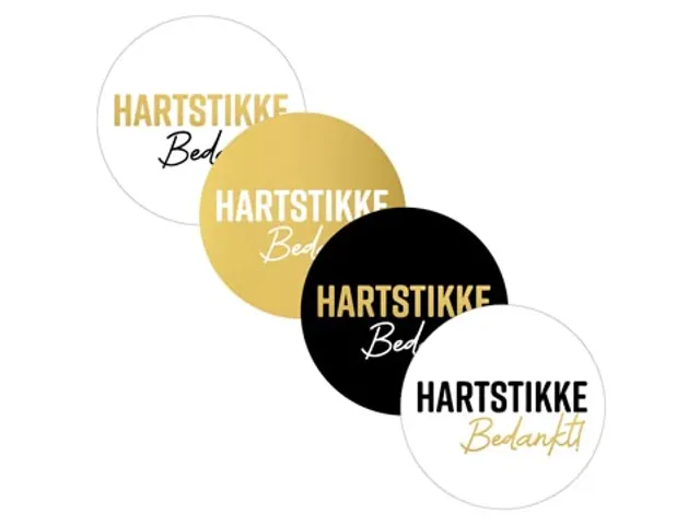 KP Sticker rond 40mm "Hartstikke Bedankt" 4 varianten 250 stuks