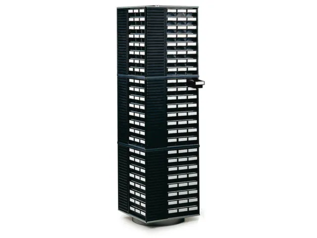 ESD-assortimentskast,HxBxD 550x310x180mm,48lade(n),laden zwart
