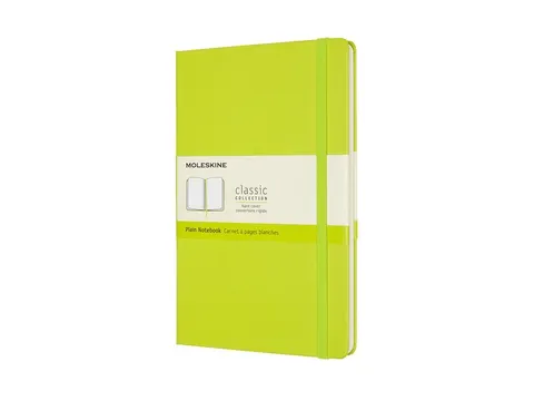 Notitieboek Moleskine large 130x210mm blanco hard cover lemon green