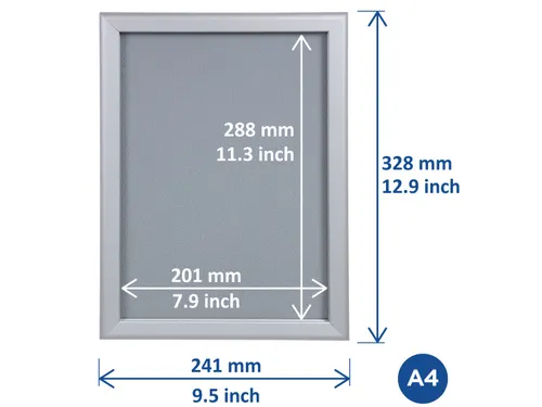 Easy-Click Kliklijst Europel A4 25mm aluminium Houtlook