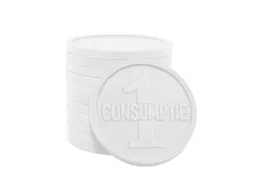 Consumptiemunt Combicraft wit 750 stuks