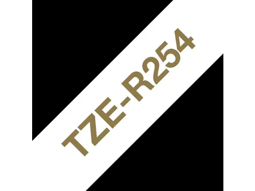 Labeltape Brother P-touch TZe-R254 24mm goud op wit
