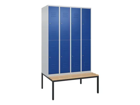 armoire vestiaire avec banc à deux niveaux HxlxP 2120x1200x815mm