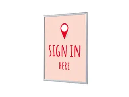 Kliklijst A1 complete set met print "Sign in here" Rood