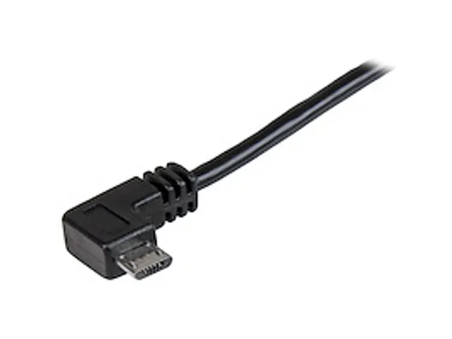 1m Micro-USB oplaad en sync kabel M/M haaks naar rechts