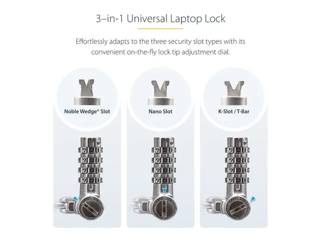 Universeel Laptop Kabelslot 2 Meter Geserialiseerde Notebook Security