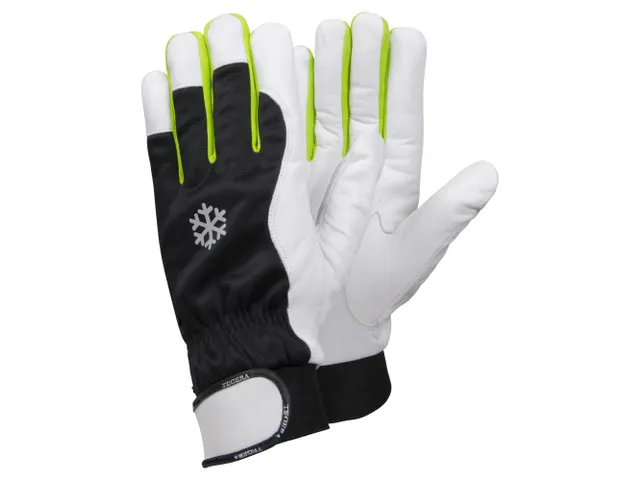 Tegera 335 koudebestendige handschoenen, zwart/wit/groen, maat 7, per