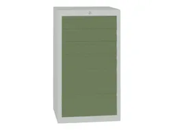 ladekast 900x500x500mm 6laden cilinderslot RAL7035 front RAL6011