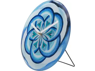 Tafelklok Nextime dia 20cm blauw glas Cosmo Blue Tafel - 1