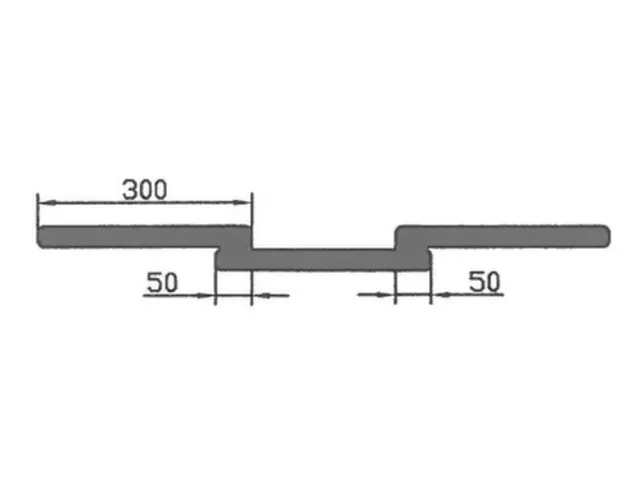 strokengordijn H 2600mm strook B 300mm 3mm voor kozijn