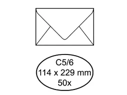 Envelop Quantore Bank C5/6 114x229mm 80gr Wit Zelfklevend