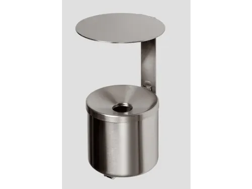 Wandasbak 2.4 liter HxØ 310x155mm Rvs Met Overkapping Rvs