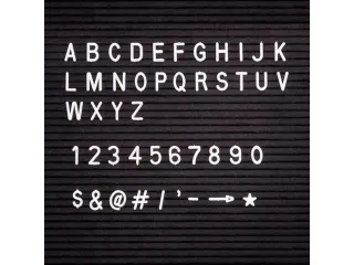 Letter set IEZZY voor letterbord 2x 150 letters en cijfers Wit - 3