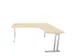 bureau in vrije vorm,HxBxD 740x1800x1600mm,vrije vorm,NE-esdoorn