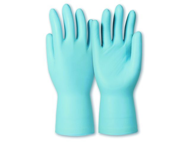 Handschoen Dermatril 743 Lichtblauw Nitril Ongepoederd Maat 8 | WerkhandschoenOnline.nl