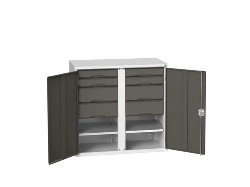 universele kast,HxBxD 1000x1050x550mm,2xStalen bodem,8lade(n)
