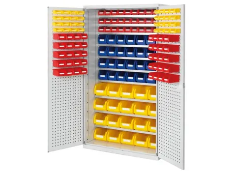 Ruime Bakkenkast 1950x1100x570mm 150 Magazijnbakken Gesleufd/geperf