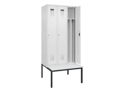 locker met bank,voor scheiding van kleding,HxBxD 2120x900x815mm,3vak