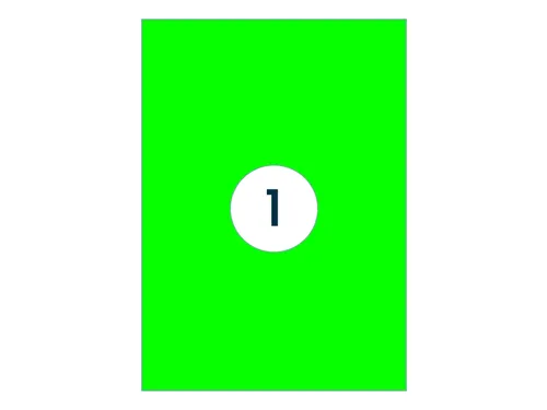 Etiket 210x297mm Fluor Groen 100 Vel