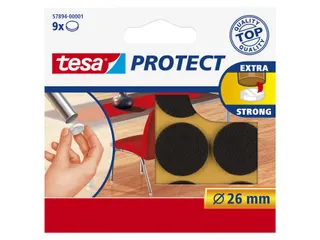 Beschermvilt Tesa antikras Tesa 57894 26mm rond bruin - 1
