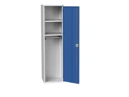 Lockerkast 2000x525x550mm 2 vakken, vleugeldeur, RAL7035 + RAL5010