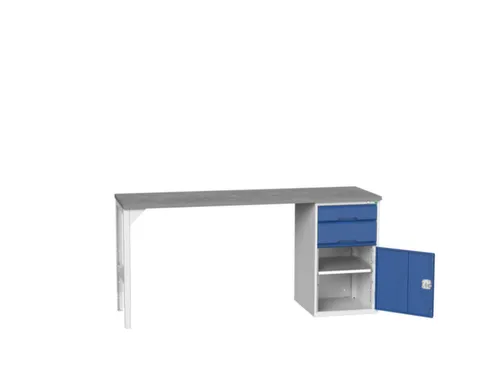 werkbank,HxBxD 930x2000x600mm,linoleumblad,2voeten/1container