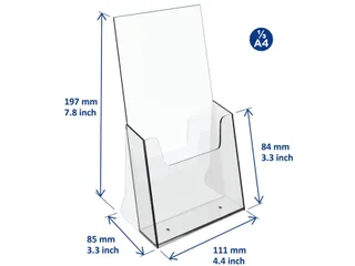 Folderhouder Europel 1/3 A4 transparant - 4