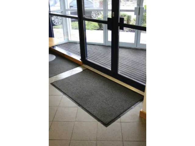 schoonloopmat,HxLxB 7x900x600mm,zwart/staal